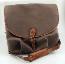 Holland Sport Messenger Bag in Brown Canvas