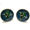 Illinois State US Quarter Cufflinks