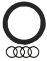 Center Rubber Track & Four Replacement Rubber O-rings (tires)