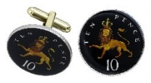 English 10 Pence Coin Cufflinks
